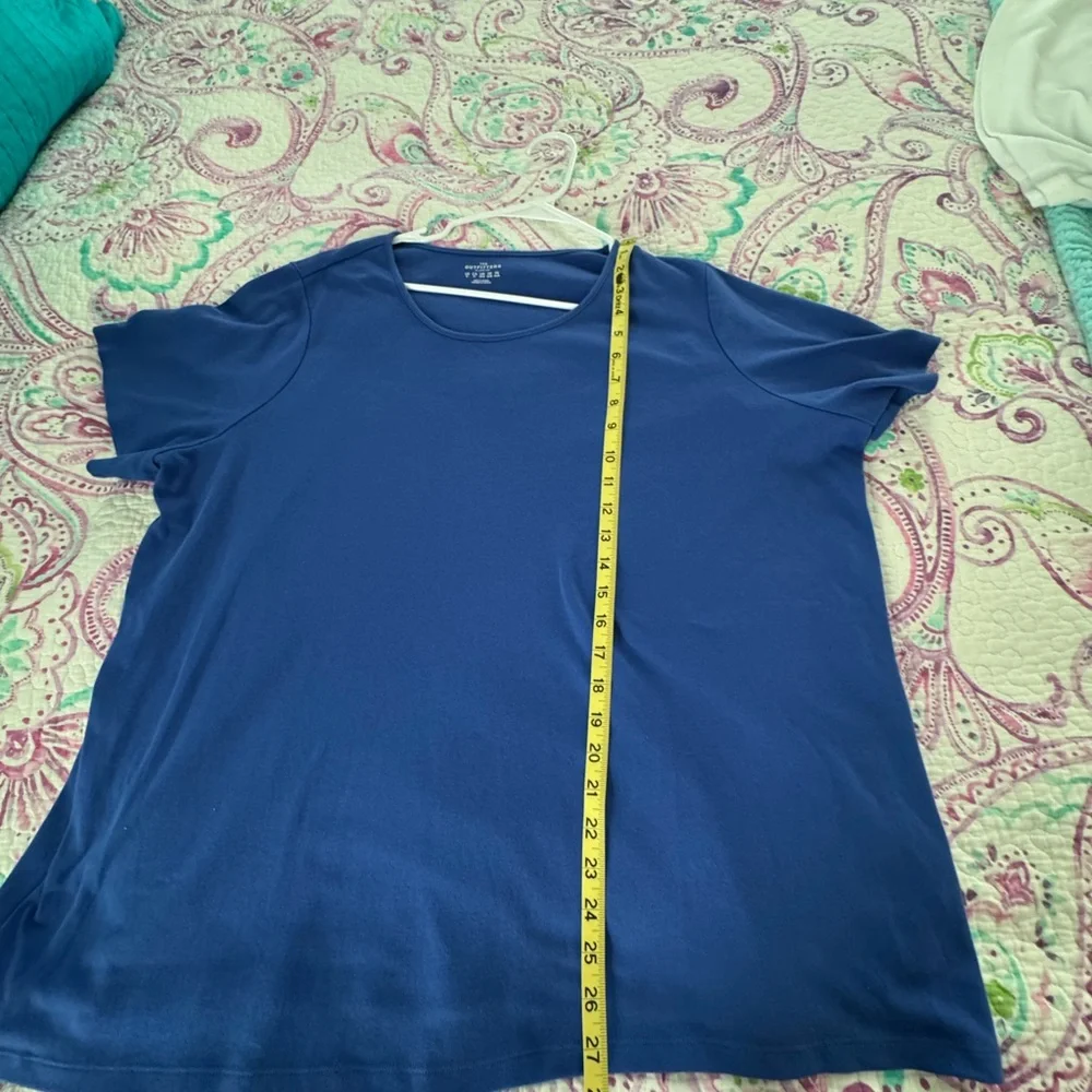 The Outfitters by Lands’ End Royal Blue and White Short Sleeve Tees 3x - Picture 12 of 16